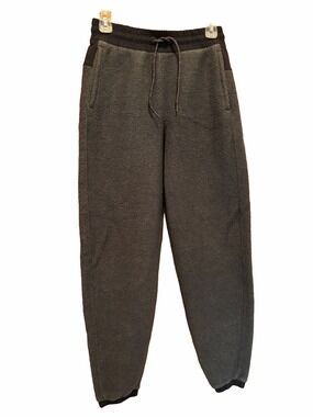 Allbirds Women's Fluff Fleece Jogger Pant Black Sherpa Wool Blend Sweatpants - S